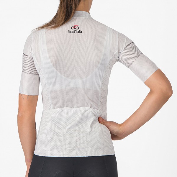 Dames Fietskleding Wit Giro d'Italia 2024 Competizione-shirt
