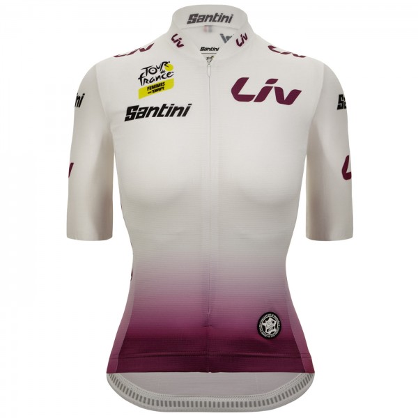 Dames Fietskleding Wit dames T-shirt Tour de France 2024