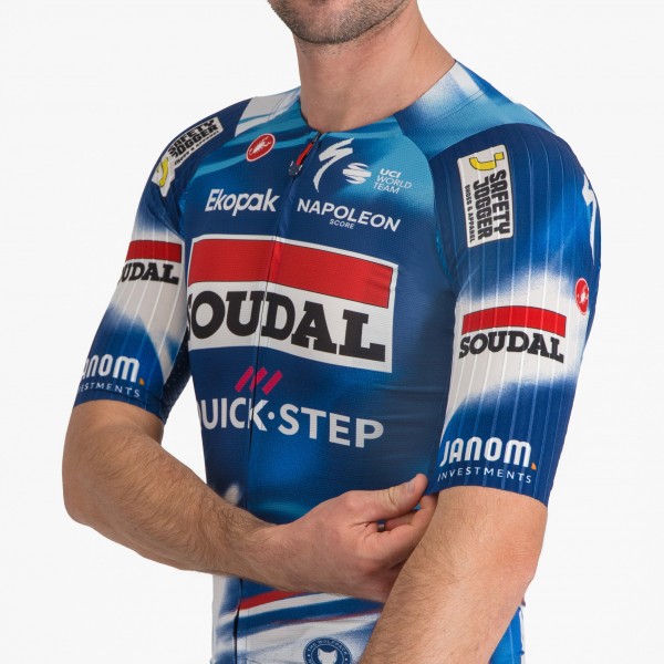 Heren Fietskleding Castelli Soudal Quick-Step 2025 Aero Race 8S Shirt
