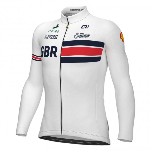 Heren Fietskleding Ale Groot-Brittannië nationaal elftal 2025 shirt met lange mouwen