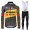 Jumbo Visma Tour De France 2021 Wielerkleding Set Fietsshirts Lange Mouw+Lange Fietsrbroek Bib 2021072888