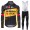 Jumbo Visma Tour De France 2021 Wielerkleding Set Fietsshirts Lange Mouw+Lange Fietsrbroek Bib 2021072890