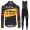Jumbo Visma Tour De France 2021 Wielerkleding Set Fietsshirts Lange Mouw+Lange Fietsrbroek Bib 2021072892