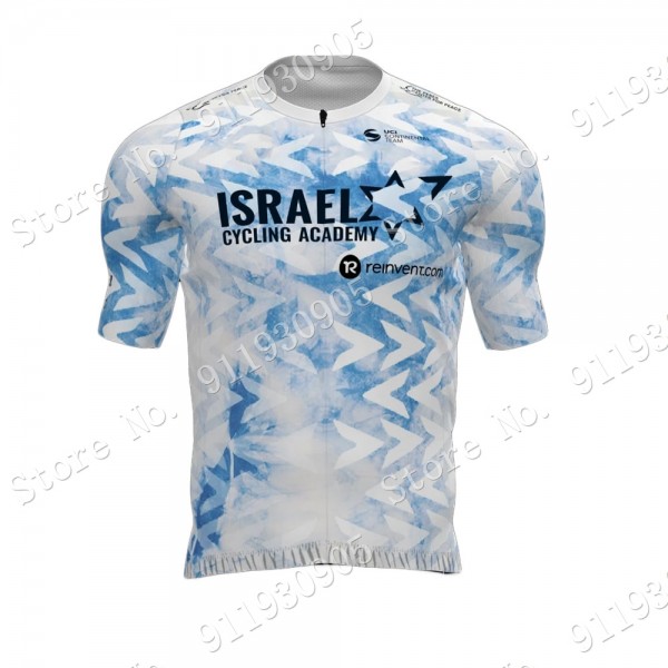 White Israel Start Up Nation Giro d-Italia 2021 Wielerkleding Fietsshirt Korte Mouw 2021072876