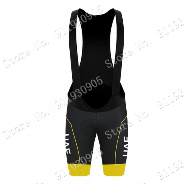 Yellow UAE Emirates Tour De France 2021 Korte Fietsbroeken Bib 2021072938