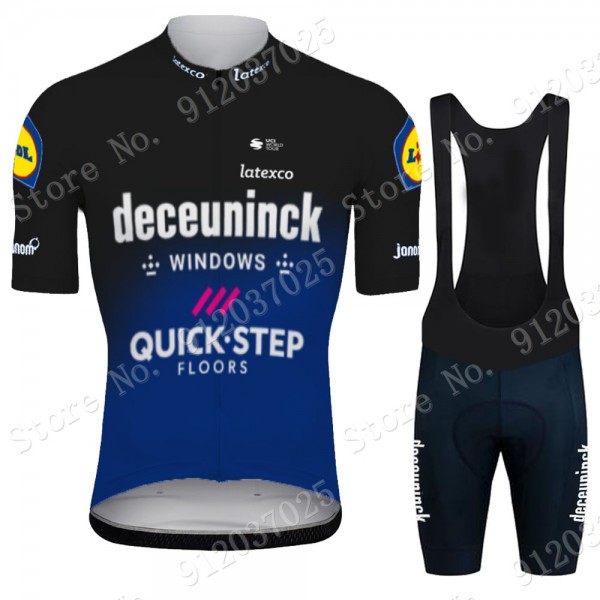 Quick Step 2021 Team Fietskleding Fietsshirt Korte Mouw+Korte Fietsbroeken Bib 2021062674