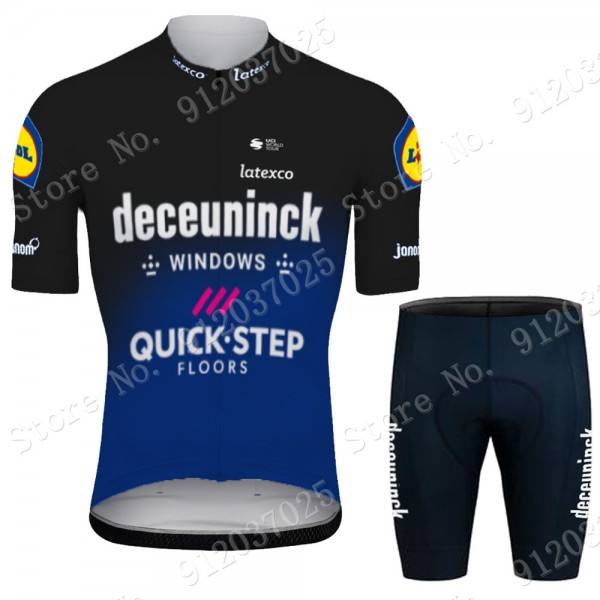 Quick Step 2021 Team Fietskleding Fietsshirt Korte Mouw+Korte Fietsbroeken Bib 2021062677