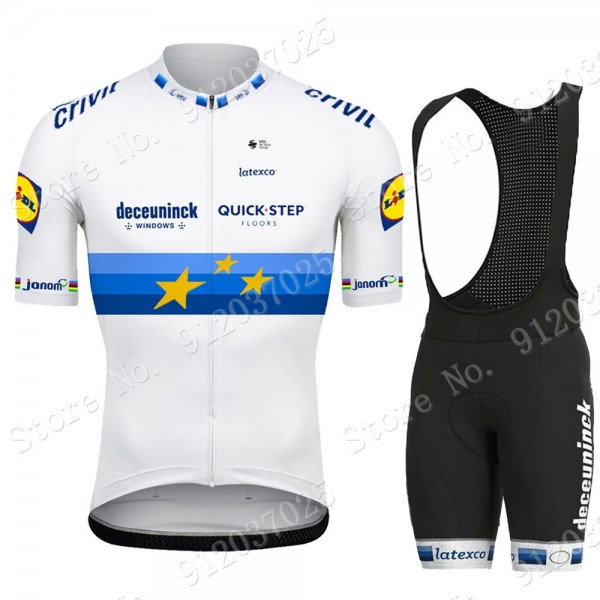 Deceuninck quick step 2021 European Champion Korte Fietsbroeken Bib 2021062688