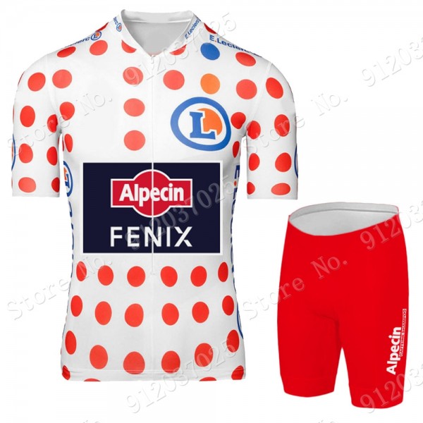 Polka Dot Alpecin Fenix Tour De France 2021 Team Fietskleding Fietsshirt Korte Mouw+Korte Fietsbroeken 2021062715