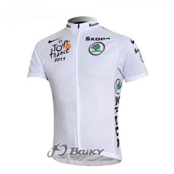 2011 Tour de France Fietsshirt Korte mouw Witte 3874