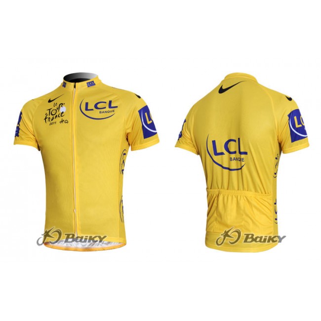 2011 Tour de France Fietsshirt Korte mouw gele 3872