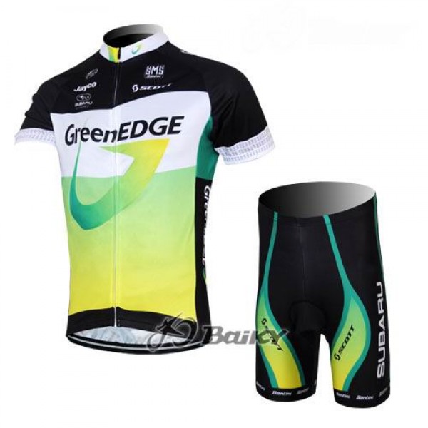 Green Edge Fietspakken Fietsshirt Korte+Korte fietsbroeken zeem groen 4082