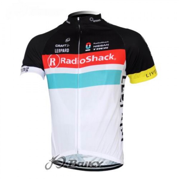 RadioShack Trek Nissan Pro Team Aero Fietsshirt Korte mouwwit 4136