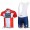 Saxo Bank Deens kampioen Fietsshirt Korte mouw Korte fietsbroeken Bib met zeem Kits rood wit 4315