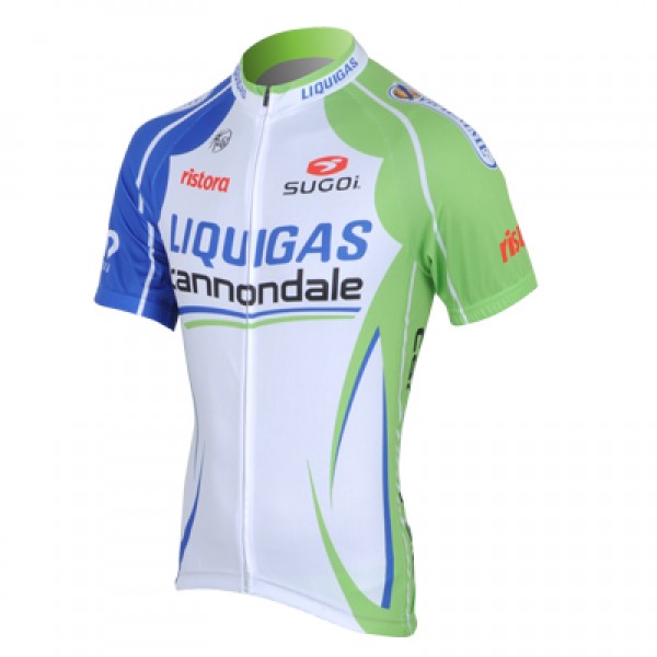2013 Liquigas Cannondale Pro Team Fietsshirt Korte mouw groen wit 3809
