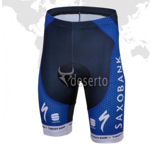 2013 Saxo Bank Tinkoff Pro Team Korte fietsbroeken met zeem donker blauw 730
