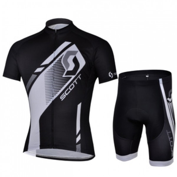 2013 Scott Racing Fietsshirt Korte mouw+Korte fietsbroeken met zeem Kits zwart 4025