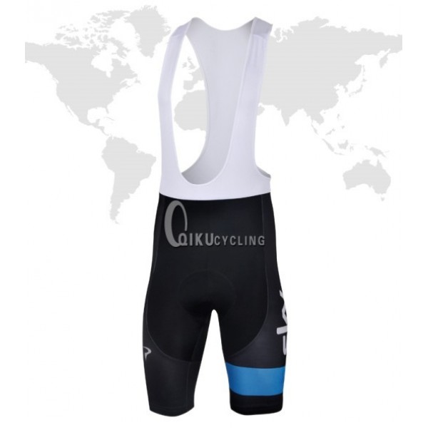 2013 Team Sky Korte fietsbroeken Bib met zeem zwart blauw 4523