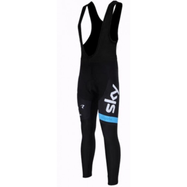 2013 Team Sky lange fietsbroeken Bib met zeem zwart blauw 4797