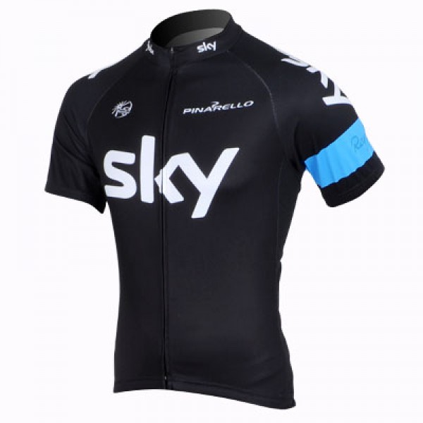 2013 Team Sky Fietsshirt Korte mouw zwart blauw 770