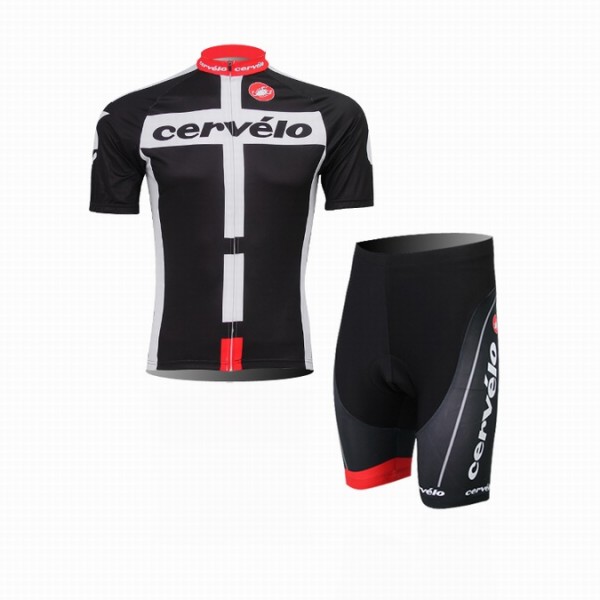 2014 Castelli Cervelo Fietspakken Fietsshirt Korte+Korte fietsbroeken zeem zwart 3983