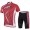 2014 Fox Bike Team Fietspakken Fietsshirt Korte+Korte fietsbroeken zeem rood 3985
