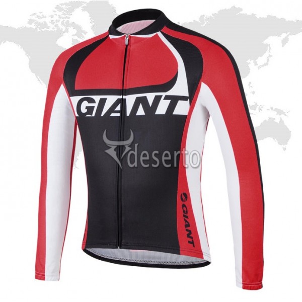 2014 Giant Fietsshirt lange mouw zwart rood 4443