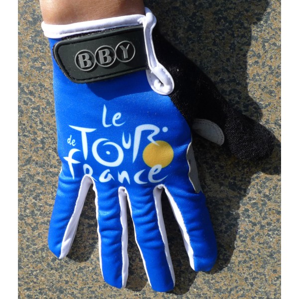 Tour De France Blue Fiets Handschoen Lang 2913