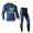 Movistar 2014 Fietskleding Fietsshirt lange mouw+lange fietsbroeken Blauw Zwart 1131