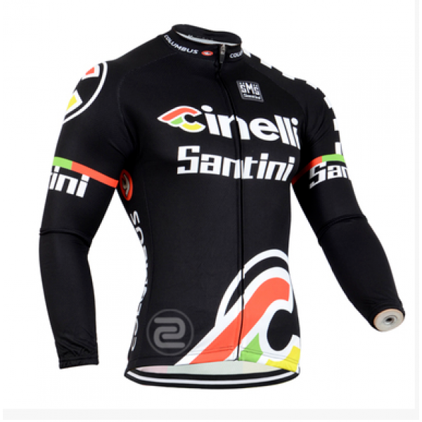 2014 Cinelli Fietsshirt lange mouw Zwart 1208