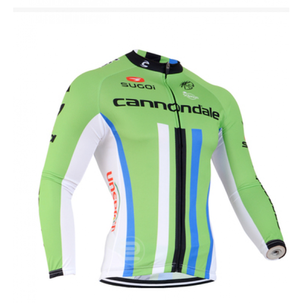 2014 Cannondale Fietsshirt lange mouw Blauw Zwart Wit 1435