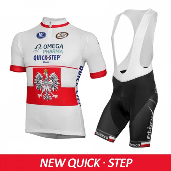 2015 Omega Pharma Quick Step Fietskleding Fietsshirt Korte+Korte Fietsbroeken Bib 1890