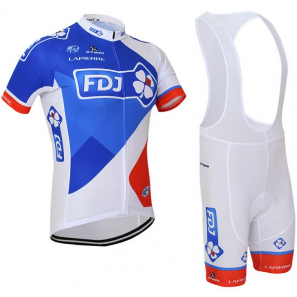 2015 FDJ Fietskleding Fietsshirt Korte+Korte Fietsbroeken Bib 1730