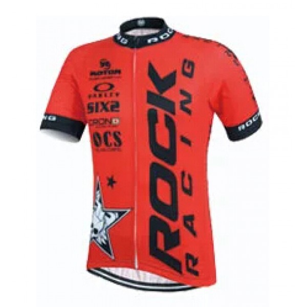2015 Rock Racing rood Fietsshirt Korte Mouwen 2221