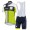 2015 Sportful zwart wit groen Fietskleding Set Fietsshirt Korte Mouwen+Fietsbroek Bib Korte 2266