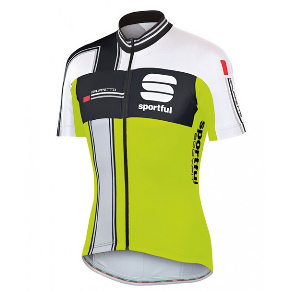 2015 Sportful zwart wit groen Fietsshirt Korte Mouwen 2274