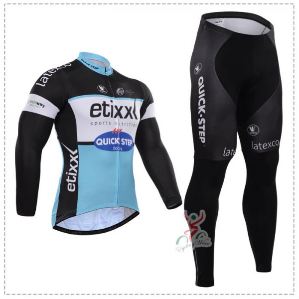 2015 ETIXX-QUICK STEP Fietskleding Fietsshirt lange mouw+Lange fietsbroeken 1910