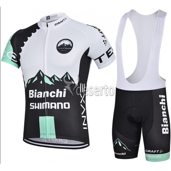 2015 Bianchi Shimano Fietskleding Fietsshirt Korte+Korte Fietsbroeken Bib 1512