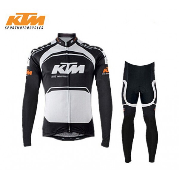 2015 KTM Fietskleding Fietsshirt lange mouw+Lange fietsbroeken 2187