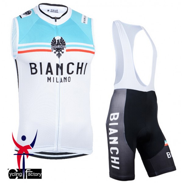 2014 Bianchi Fietsshirt Zonder Mouwen+Korte Fietsbroeken Bib 853
