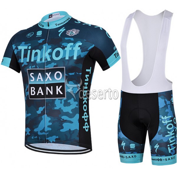 2015 Saxo Bank Tinkoff Fietskleding Fietsshirt Korte Camouflage+Korte Fietsbroeken Bib 1940