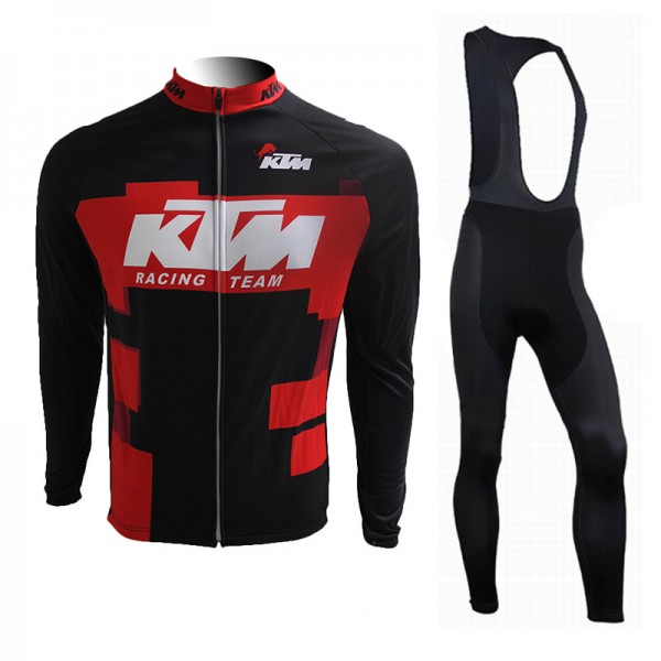 2015 KTM Fietskleding Fietsshirt lange mouw+Lange fietsbroeken Bib 2183