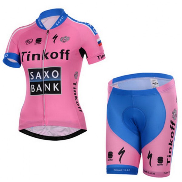 2015 Tinkoff Saxo Bank Dames Fietsshirt Korte Mouw+Korte Fietsbroeken 3496