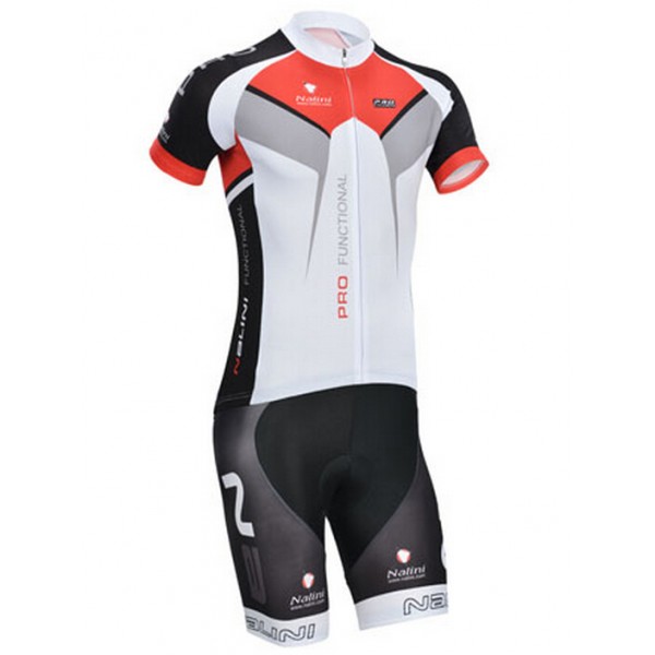 2014 Nalini Fietsshirt Korte Mouw+Korte Fietsbroeken rood wit 1466