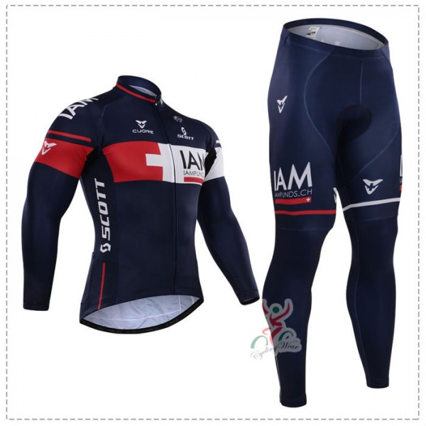 2015 Iam Fietskleding Fietsshirt lange mouw+Lange fietsbroeken 1811