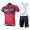 2015 Nalini Racing-Drapeau rood Fietskleding Set Fietsshirt Korte Mouwen+Fietsbroek Bib Korte 2013