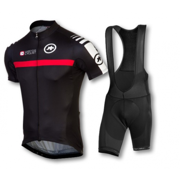 2015 ASSOS Proteam Fietskleding Set Fietsshirt Korte Mouwen+Fietsbroek Bib Korte 1488