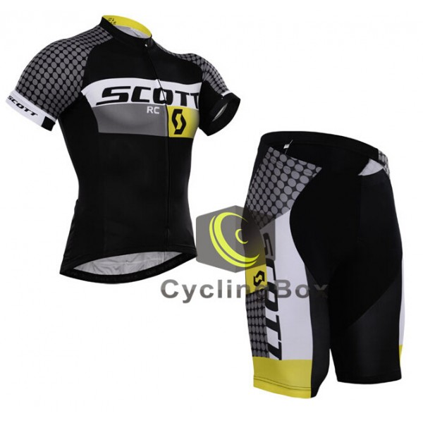 2015 Scott RC Fietskleding Set Fietsshirt Korte Mouwen+Fietsbroek Korte 2247