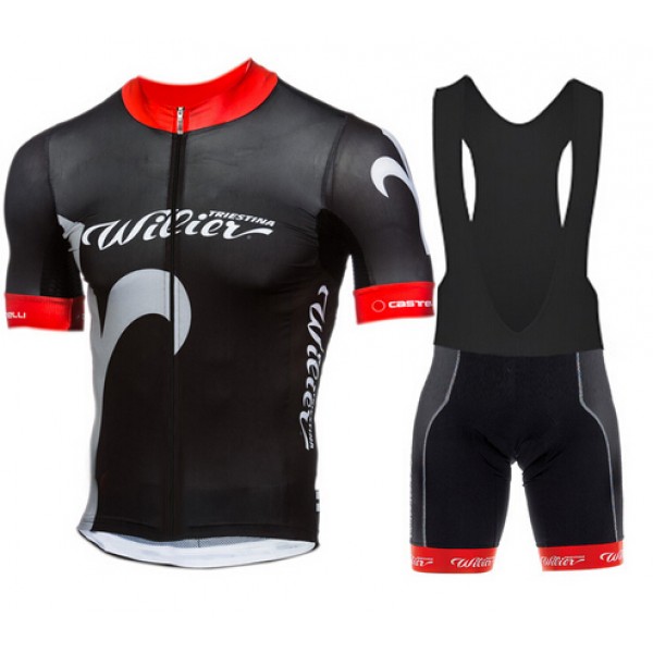 WILIER 2015 zwart Fietskleding Fietsshirt Korte+Korte Fietsbroeken Bib zwart 2301