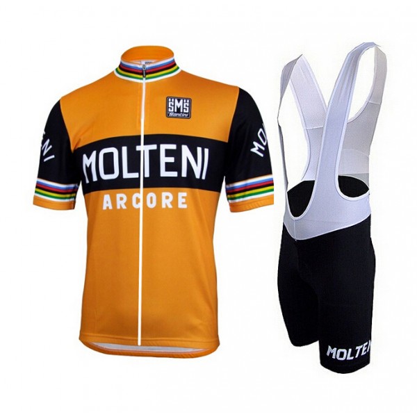 2015 MOLTENI Santini orange Fietskleding Fietsshirt Korte+Korte Fietsbroeken Bib 2479